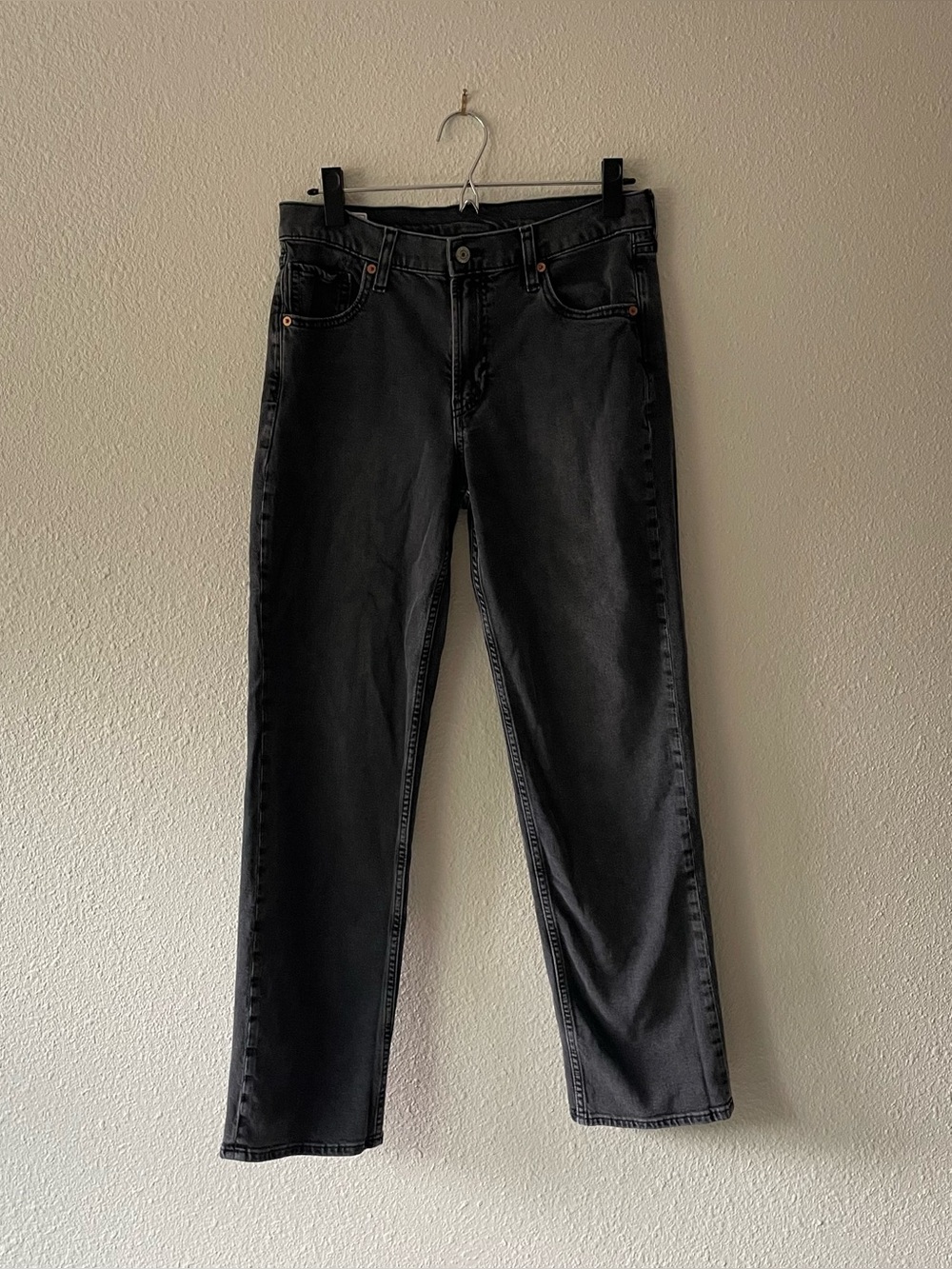 Gap ‘90s Loose Mid Rise Jeans Women’s 27 Long Dark Gray Straight Relaxed Denim
